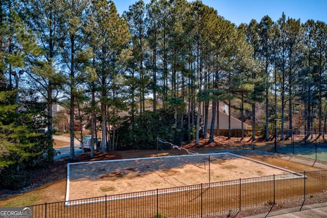 222 Harmony Ct, Alpharetta, GA 30004 - view of front of home featuring fence and volleyball court
