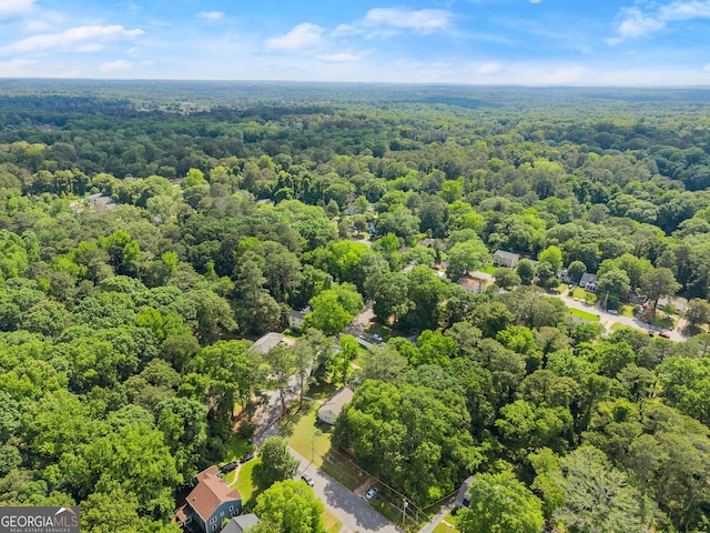 drone / aerial view of a forest