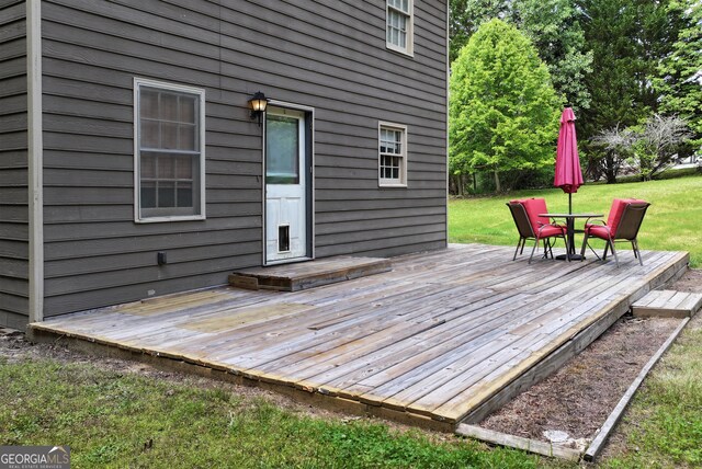 1405 Lumpkin County Pkwy, Dahlonega, GA 30533 - deck featuring a yard
