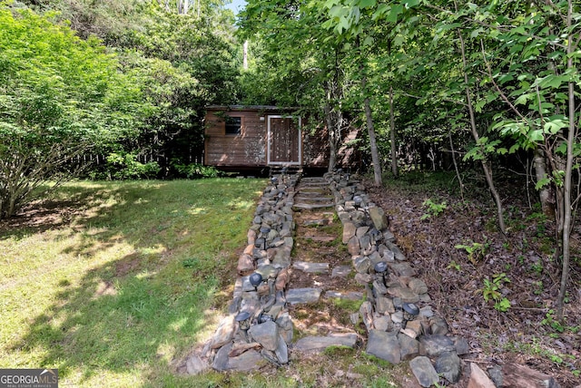 1405 Lumpkin County Pkwy, Dahlonega, GA 30533 - view of green lawn with an outbuilding