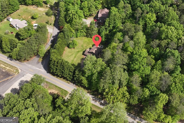 1405 Lumpkin County Pkwy, Dahlonega, GA 30533 - aerial view of property and surrounding area with property boundaries highlighted