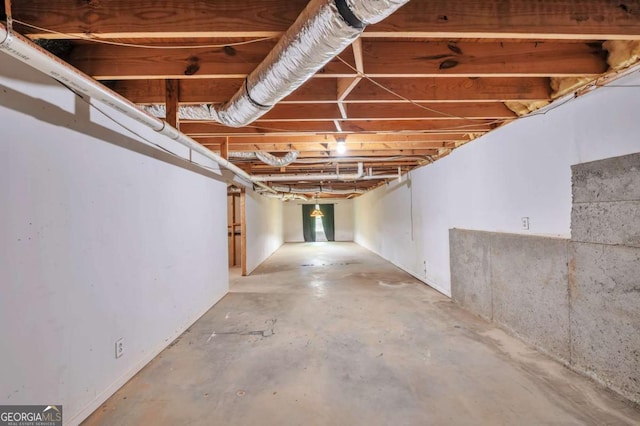 616 Lone Oak Ct, Lithonia, GA 30058 - view of unfinished below grade area