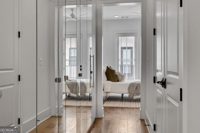574 Boulevard Pl NE Unit 4, Atlanta, GA 30308 - foyer featuring light wood-style floors and a ceiling fan