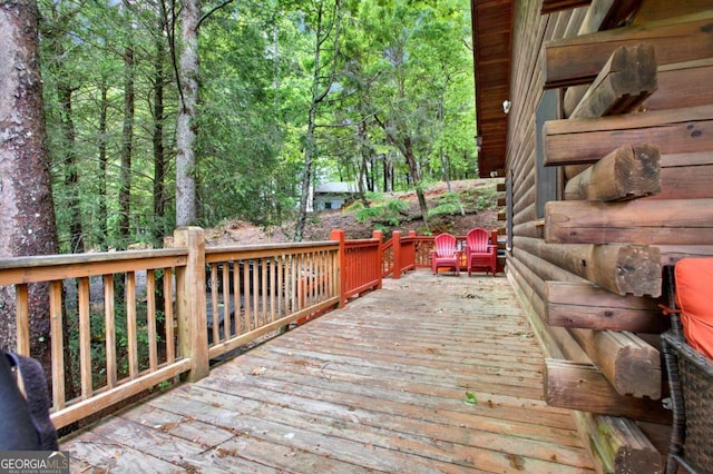 1157 Laurel Creek Rd, Blue Ridge, GA 30513 - view of wooden terrace