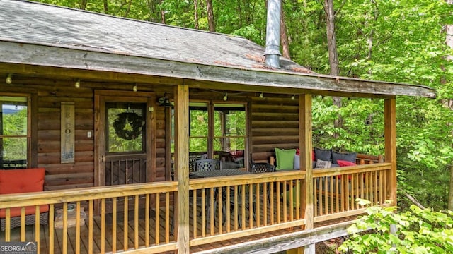 1157 Laurel Creek Rd, Blue Ridge, GA 30513 - view of wooden deck