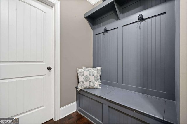 161 Archstone Sq, Mcdonough, GA 30253 - mudroom featuring baseboards and dark wood-style floors