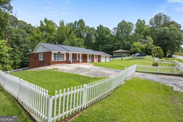 684 Hog Liver Rd, Carrollton, GA 30117 - ranch-style home featuring brick siding, driveway, a garage, and a chimney