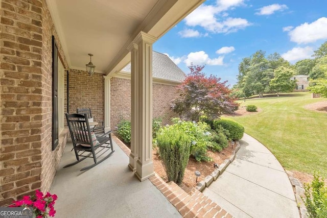 view of patio / terrace featuring a porch
