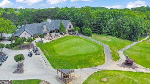 drone / aerial view of a golf club