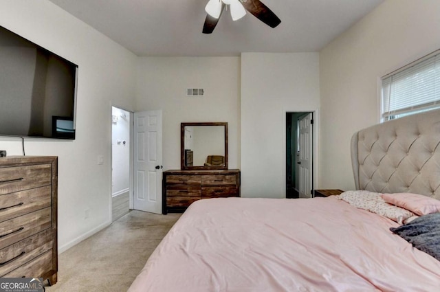 1358 Millstream Trl, Lawrenceville, GA 30044 - carpeted bedroom featuring a ceiling fan and baseboards