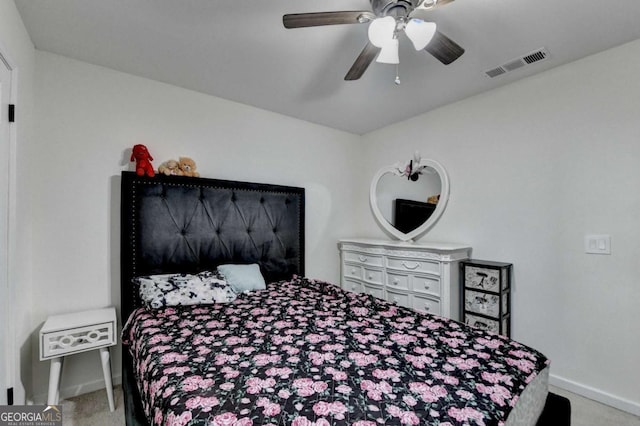1358 Millstream Trl, Lawrenceville, GA 30044 - bedroom with carpet, baseboards, and a ceiling fan
