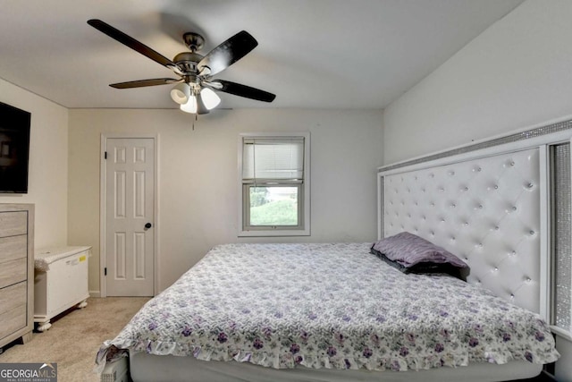 1358 Millstream Trl, Lawrenceville, GA 30044 - bedroom featuring light carpet and a ceiling fan