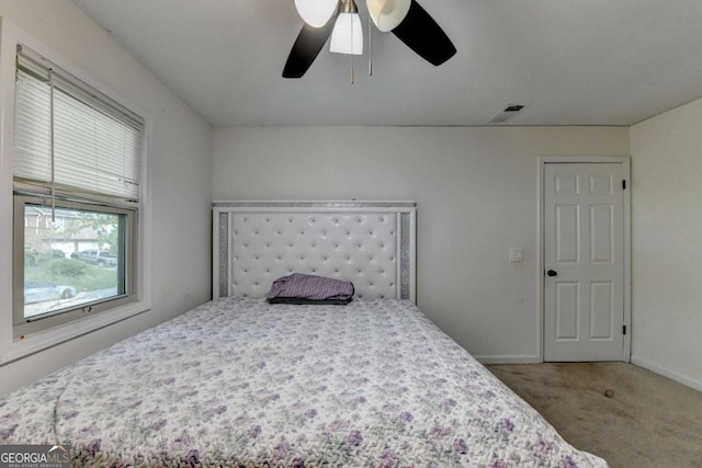 1358 Millstream Trl, Lawrenceville, GA 30044 - bedroom with carpet flooring, baseboards, and ceiling fan