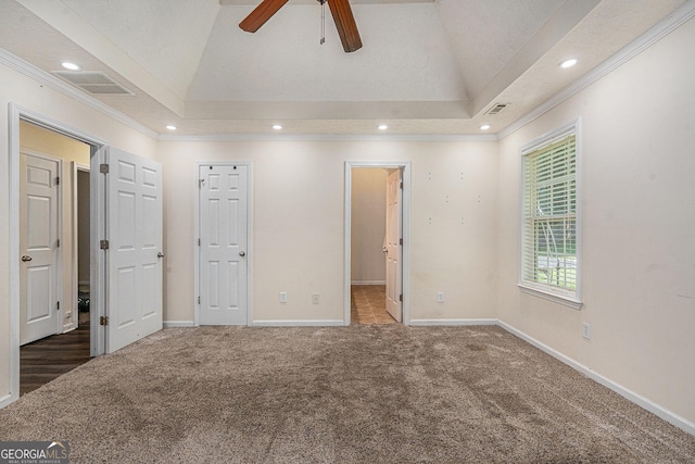 220 Windpher Rdg, Hampton, GA 30228 - unfurnished bedroom with carpet flooring, recessed lighting, baseboards, and crown molding