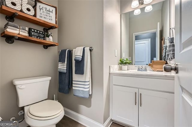 837 Brown Thrasher Way, Bremen, GA 30110 - half bath with baseboards, toilet, and vanity