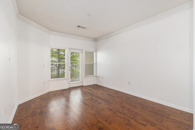 1850 Cotillion Dr Unit 4218, Atlanta, GA 30338 - empty room featuring crown molding and dark wood-style flooring