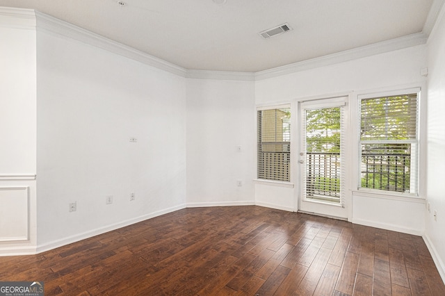 1850 Cotillion Dr Unit 4218, Atlanta, GA 30338 - empty room featuring hardwood / wood-style floors, ornamental molding, and baseboards