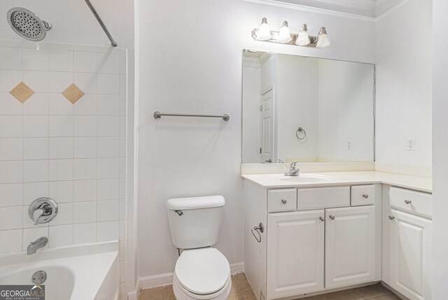 1850 Cotillion Dr Unit 4218, Atlanta, GA 30338 - full bathroom with toilet, tub / shower combination, vanity, and baseboards