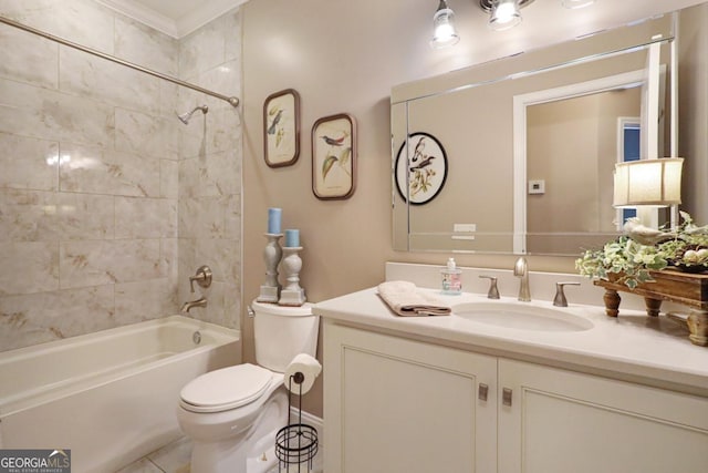 156 Hannah Dr, Jesup, GA 31546 - bathroom with vanity, shower / washtub combination, and tile patterned flooring