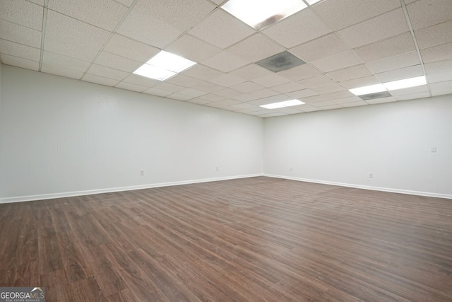 10310 Amberside Ct, Roswell, GA 30076 - empty room featuring dark wood-style flooring and a drop ceiling