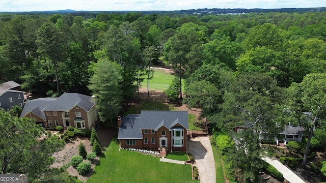 10310 Amberside Ct, Roswell, GA 30076 - view from above of property featuring a heavily wooded area