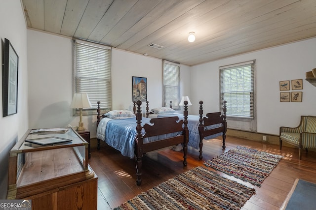 171 N Jefferson Ave, Talbotton, GA 31827 - bedroom with hardwood / wood-style flooring and wood ceiling