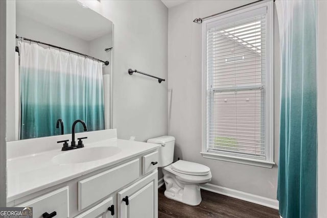 613 Wiley Ct, Canton, GA 30115 - bathroom featuring vanity, wood finished floors, and plenty of natural light