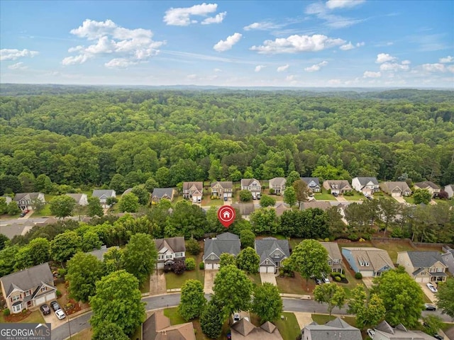 613 Wiley Ct, Canton, GA 30115 - aerial perspective of suburban area featuring a heavily wooded area