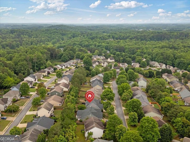 613 Wiley Ct, Canton, GA 30115 - aerial perspective of suburban area with a heavily wooded area