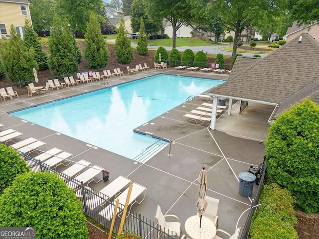 613 Wiley Ct, Canton, GA 30115 - community pool featuring a patio