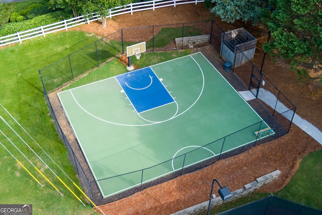 view of basketball court featuring community basketball court