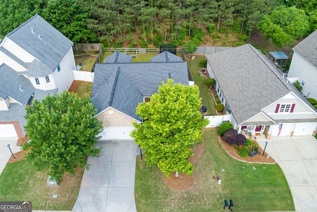aerial perspective of suburban area