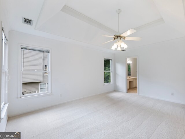 2910 Waverly Place Dr, Dacula, GA 30019 - empty room with light carpet, ceiling fan, crown molding, and baseboards