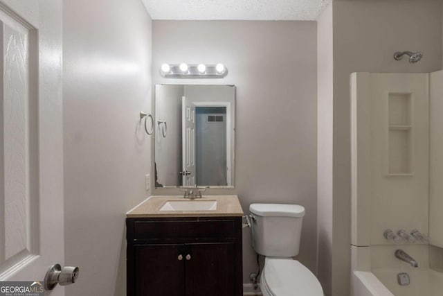 6015 Sumit Ct NW, Kennesaw, GA 30152 - bathroom with vanity, toilet, and bathing tub / shower combination