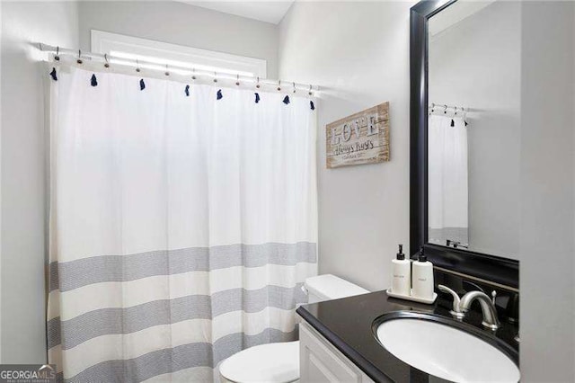 101 Misty Valley Dr, Canton, GA 30114 - full bath featuring toilet, vanity, and curtained shower