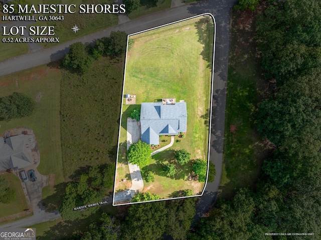 85 Majestic Shores Trl, Hartwell, GA 30643 - view of property location with property boundaries highlighted