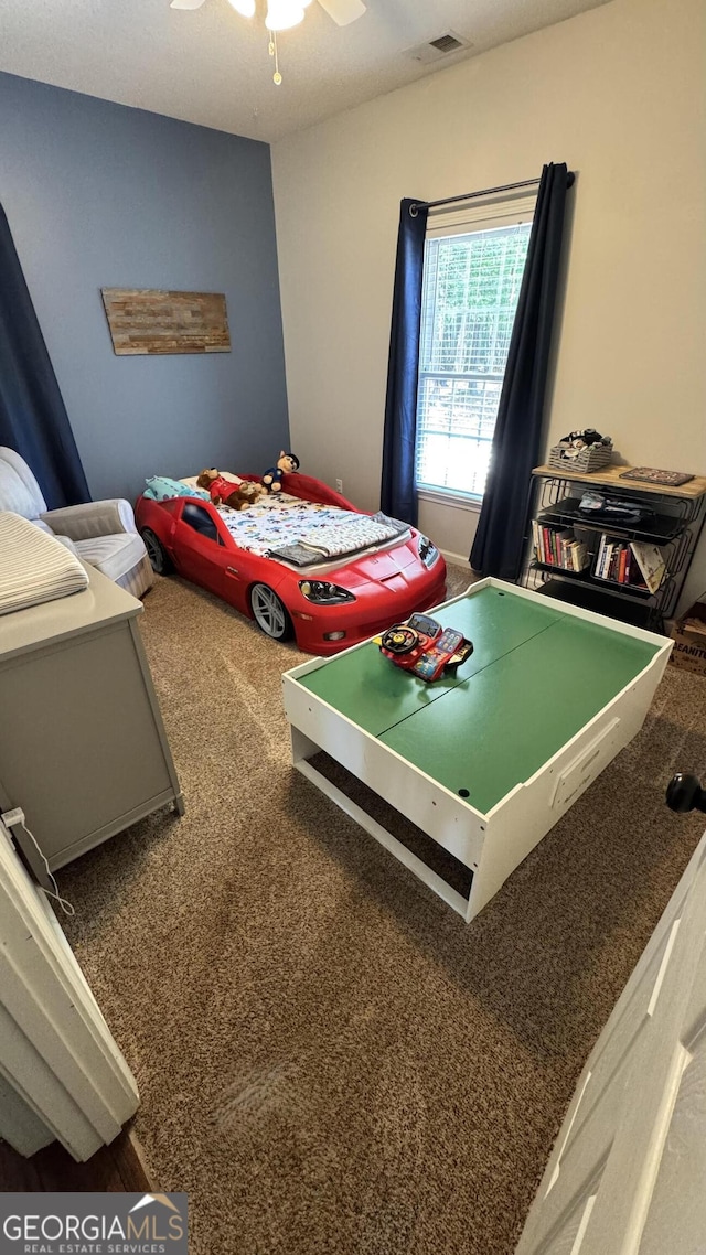 34 Pine Grove Rd, Cartersville, GA 30120 - carpeted bedroom featuring a ceiling fan