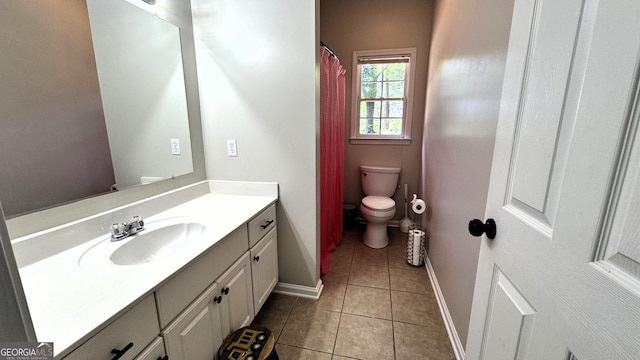 34 Pine Grove Rd, Cartersville, GA 30120 - full bath with vanity, tile patterned flooring, toilet, and baseboards