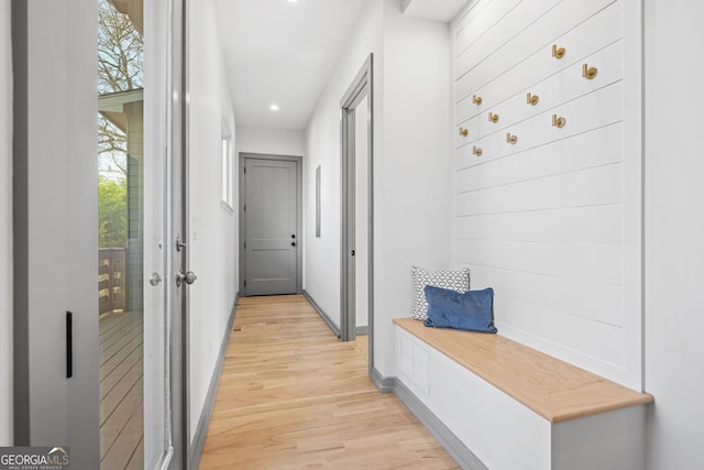 3378 Bachelor St, Atlanta, GA 30344 - corridor with light wood-type flooring, recessed lighting, and baseboards