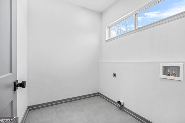3378 Bachelor St, Atlanta, GA 30344 - laundry room with hookup for an electric dryer, washer hookup, and baseboards