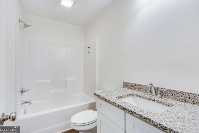 541 Day Star Ln, Mount Airy, GA 30563 - bathroom featuring toilet, vanity, and shower / tub combination