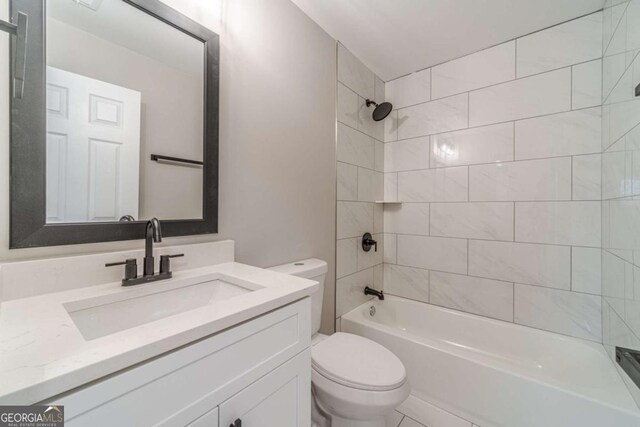2741 Pierce Rd, Gainesville, GA 30507 - full bath featuring toilet, vanity, and bathtub / shower combination