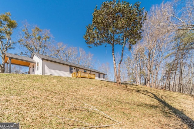 2741 Pierce Rd, Gainesville, GA 30507 - view of front of property featuring a wooden deck and a front yard
