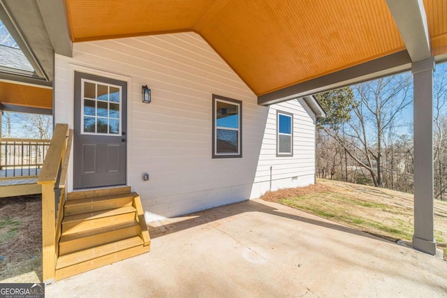 2741 Pierce Rd, Gainesville, GA 30507 - doorway to property with crawl space and a patio