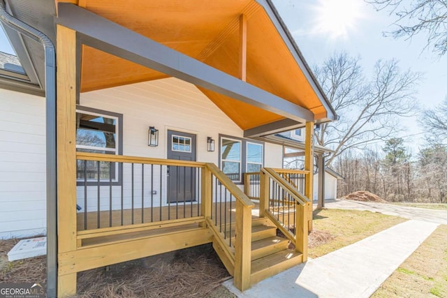 2741 Pierce Rd, Gainesville, GA 30507 - deck featuring a porch and a garage
