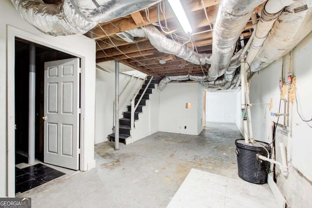 2564 Riggs Dr, East Point, GA 30344 - unfinished below grade area with stairway