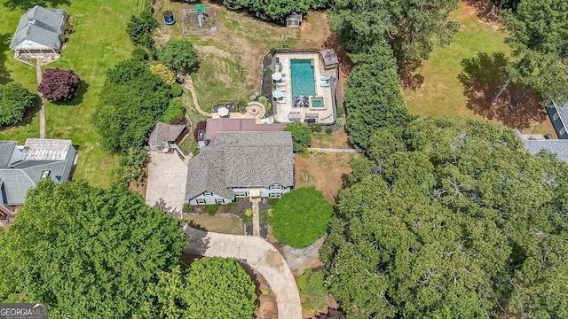 4135 Creekwood Dr, Cumming, GA 30041 - aerial view of property's location with a pool