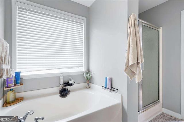 40 Boulder Ct, Dallas, GA 30132 - full bathroom with a shower stall and a bath