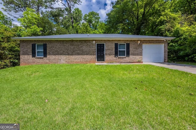 1808 Arkose Dr SE, Atlanta, GA 30316 - ranch-style home featuring an attached garage, a front lawn, driveway, and brick siding