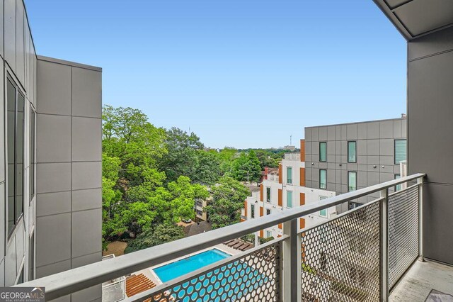 775 Juniper St NE Unit 612, Atlanta, GA 30308 - balcony with view of pool